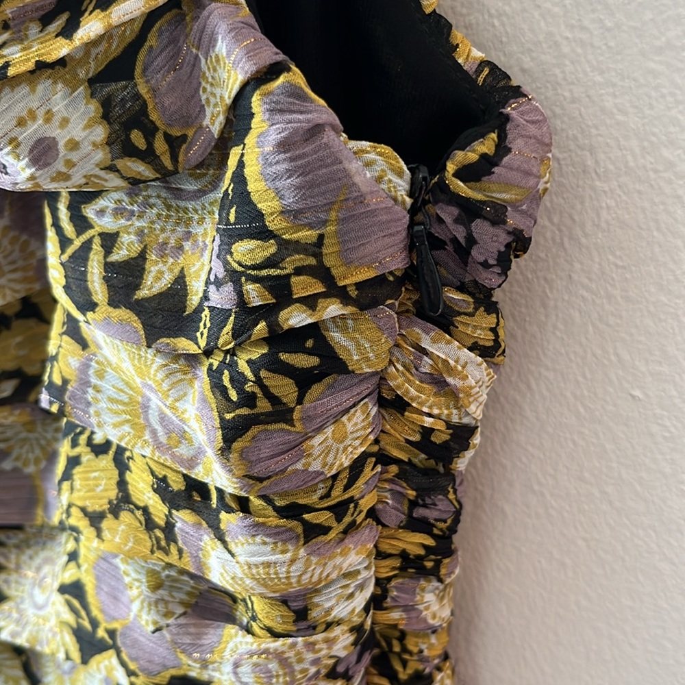 NWT - Zara One Shoulder Floral Dress - Size Medium sku#162 - Picture 5 of 7